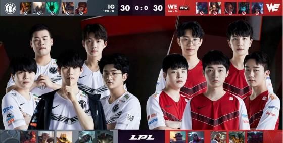 LOL-LPL：TheShy剑魔一砍四斩获三杀，iG战队2:1击败WE图1