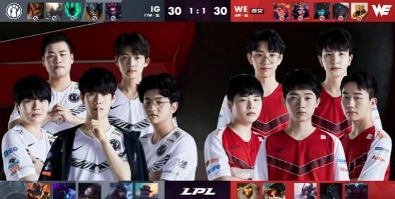 LOL-LPL：TheShy剑魔一砍四斩获三杀，iG战队2:1击败WE图7