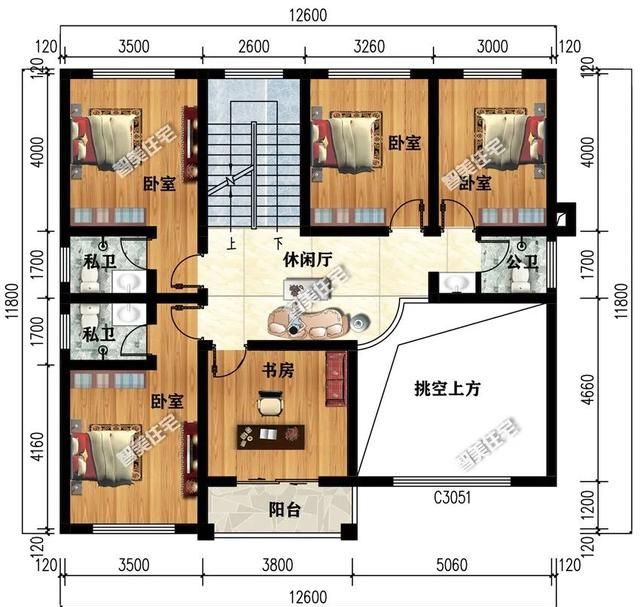 面宽12米进深6米的二层小别墅图6