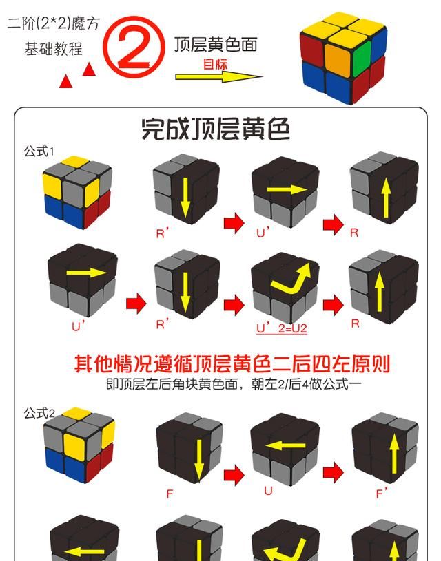 二阶魔方还原教程一步一步图解(一秒就能还原魔方教学)图3