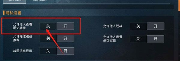 和平精英怎么关掉个人战绩图2